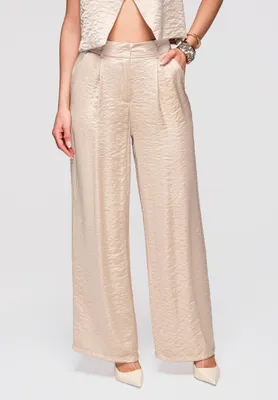 Produktbild von LARICA Wide Leg Hose mit hohem Bund und geradem Schnitt OW-PA-E0002 khaki M