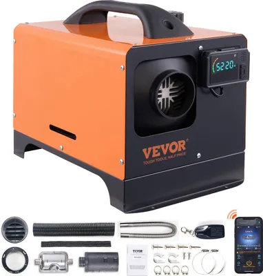 Obrázok produktu pre Vzduchový naftový ohrievač parkovací ohrievač 12 V 5 kW, ohrievač vzduchu Vzduchový naftový naftový ohrievač parkovací ohrievač vzduchu, 0,16-0,52 l/hod. Dieselový ohrievač s LCD displejom a 10 m diaľkovým ovládaním a ovládaním cez Bluetooth APP