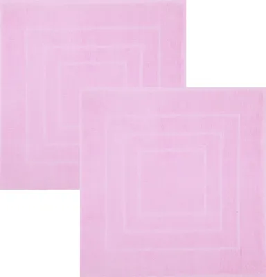 Produktbild von Betz 2 Stück Badvorleger 60x60 cm PALERMO Badematte Badteppich Duschvorleger 100% Baumwolle 680g/m²  Farbe: rosé