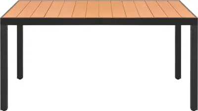 Immagine prodotto di vidaXL Tavolo da giardino marrone 150x90x74 cm in alluminio e WPC