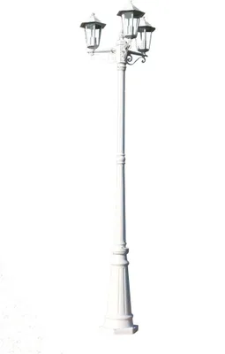 Produktbild von vidaXL Gartenlaterne 3-flammig 215 cm Weiß Aluminium