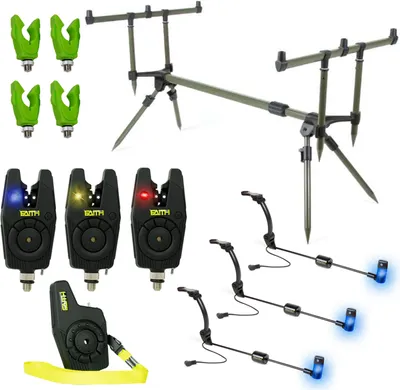 Produktbild von Eurocatch  Rodpod – Set – Deluxe 3 Rod – Transformer Rodpod – inkl. 3 Bissanzeiger – 2 Swinger – Grün