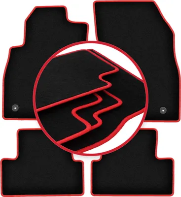 Image de Tapis de sol CARLUX-RED pour : Opel Astra J berline, break, Sports Tourer (2009-2015)