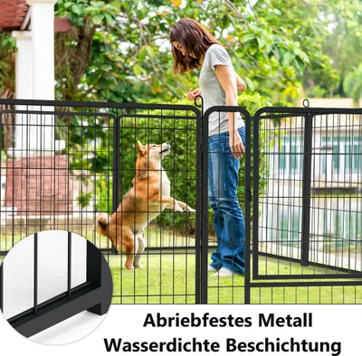 Obrázek produktu pro LARS360 Výběh pro štěňata s 12 rohy Výběh pro štěňata 80 cm vysoký Výběh pro psy Výběh pro zvířata Výběh pro psy Skládací s dvířky a ukotvením do země