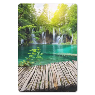 Produktbild von MuchoWow® Mauspad Mousepad Brücke - Wasserfall - Natur 18x27 cm - Mousepads - Maus Mat - Pad - Mausunterlage