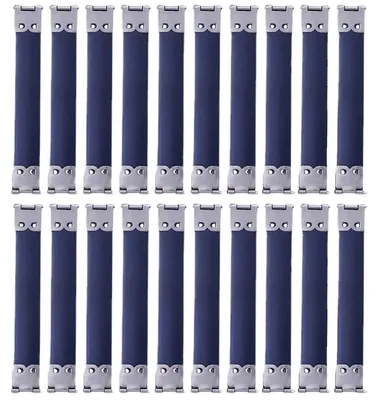 Image de Châssis en métal flexible - 20 pièces de clips à ressort avec charnières de 12 cm - Pour sacs à main et portefeuilles - Couleur argent