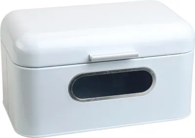 Produktbild von MOON HOME Brotkasten mit Sichtfenster - Breadvault White, aus Edelstahl, Metall-Brotkasten mit optimierter Belüftung