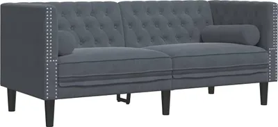 Image de Canapé vidaXL gris foncé 174 x 74,5 x 70,5 cm, velours