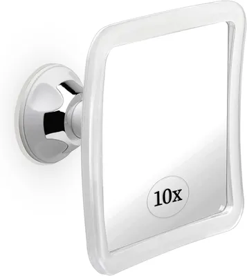 Productafbeelding van Vergrotende make-upspiegel met zuignap cosmetische spiegel voor kaptafel badkamer en reizen vierkant 16-3 x 16-3 cm