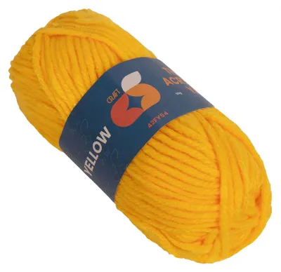 Obrázek produktu pro Barvy – akrylová příze 4 mm – 50 g – žlutá
