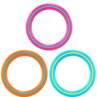 3 Wurfringe 24 cm – weiche Outdoor-Wurfscheiben für Familie