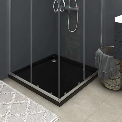 Produktbild von The Living Store Duschtasse ABS Quadratisch Schwarz 90x90 cm