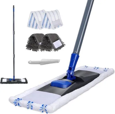 Obrázek produktu pro Čisticí prostředek na podlahy Famanu s teleskopickou tyčí o délce 128 cm – šedá barva