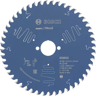 Image de Lame de scie circulaire BOSCH Expert for Wood 190,0 mm, 48 dents
