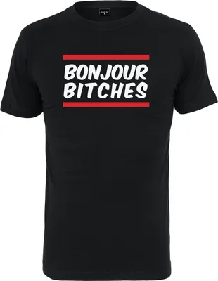 Image de T-shirt pour homme Mr. Tee, modèle "Bonjour Tee", couleur noire, taille XL