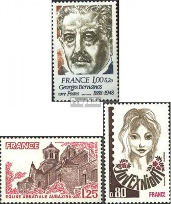 Produktbild von Briefmarken Frankreich 1978 Mi 2073,2074,2075 (kompl.Ausg.) postfrisch Bernanos