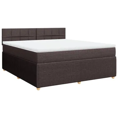 Produktbild von Boxspringbett mit Matratze Dunkelbraun 180x200 cm Stoff