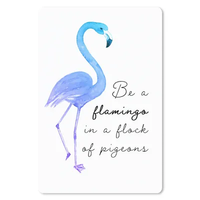 Produktbild von MuchoWow® Mauspad Mousepad Blau - Lila - Flamingo 40x60 cm - Mousepads - Maus Mat - Pad - Mausunterlage - Schreibtisch Accesoire