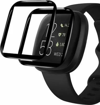 Produktbild von 2X 3D Schutzglas für Fitbit Versa 2 Panzerfolie Display Schutz Full Curved 9H