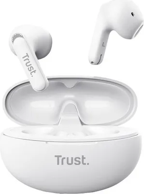 Zdjęcie produktu dla Zestaw słuchawkowy TRUST Trust Yavi True Wireless Stereo (TWS) douszny do rozmów/muzyki USB Type-C Bluetooth biały