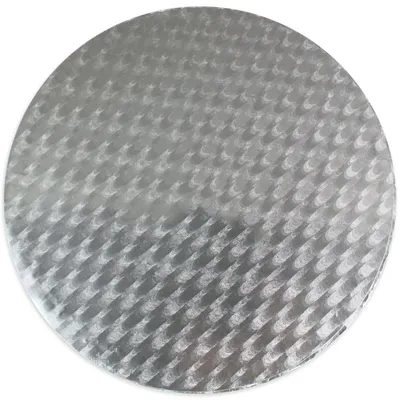 Runder Kuchenboden 33 cm, 11 mm dick, silber-metallic