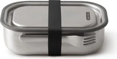 Obrázek produktu pro Nádoba na potraviny Black+Blum BAM-SS-L018, 1 l, obdélníková, vhodná do trouby, bez BPA, nerezová ocel, šedá
