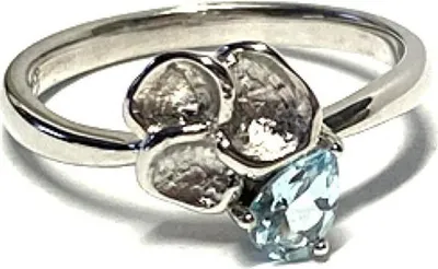 Produktbild von Ring 925/- Sterling Silber rhod Blautopas tropfenförmig #60