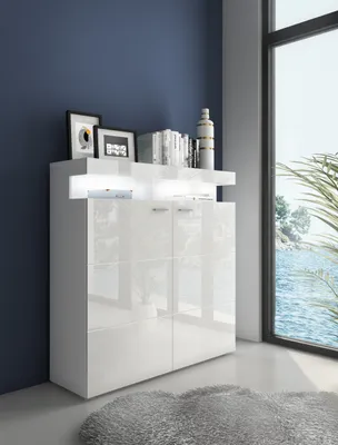 Produktbild von Kommode VANCOUVER W9.832 weiß Hochglanz mit LED