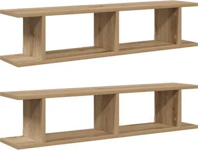 Produktbild von vidaXL Wandregale 2 Stk. Artisan-Eiche 90x18x20 cm Holzwerkstoff