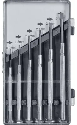 Produktbild von kwb Präzisions-Schraubendreher Schlitz/Flach Set für Fein-Mechanik, Mini-Schraub