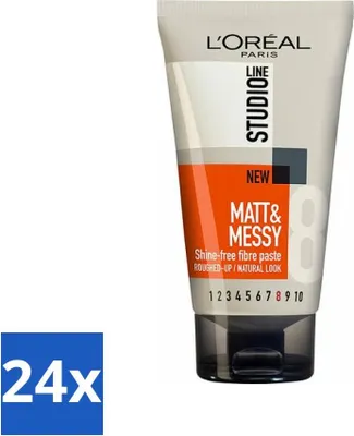 Produktbild von L'Oréal Studio Line Matt & Messy Zero Shine Faserpaste 150 ml - Vorteilspack - 24 Stücke
