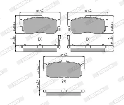 Produktbild von FERODO Bremsbeläge Satz Hinten für NISSAN ALMERA I Hatchback (N15) FDB796