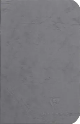 Produktbild von Clairefontaine 5x Age Bag Notizbuch 9x14cm 48 Blatt 90g liniert Grau 734165C