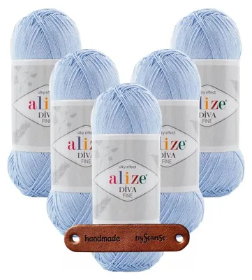 Produktbild von 5 x ALIZE DIVA FINE 350 MIT LABEL