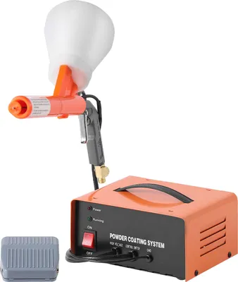 Produktbild von Systém práškového lakování SucceBuy - kompletní sada s pistolí, nožním spínačem, tryskami a nádobkami na prášek. elektrostatický výkon 50 KV. Ideální pro kutilskou i komerční výrobu.