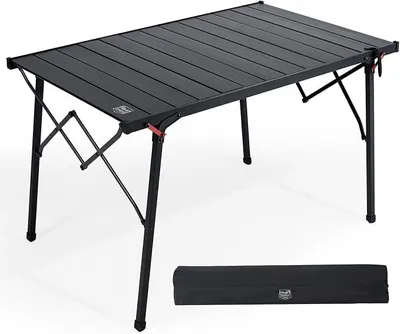 Imagen del producto de Mesa plegable para camping, aluminio, 112x70 cm, capacidad de carga de 100 kg