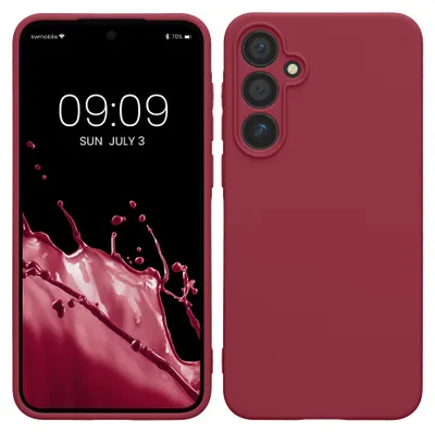 Produktbild von kwmobile Handyhülle für Samsung Galaxy A55 5G Hülle - weiches Handy Silikon Case - Schutzhülle Cover - Bordeaux Violett