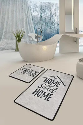 Zdjęcie produktu dla Mijolnir, Casa- CHL2490, czarny, biały, mata łazienkowa, 700 gr/m², 100% mikropoliamid