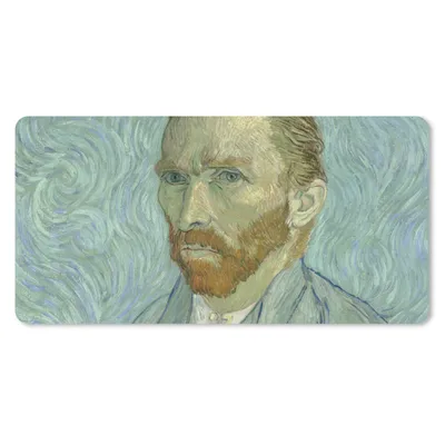 Produktbild von MuchoWow® Schreibtischunterlage Selbstporträt - Vincent van Gogh 80x40 cm - XXL Mauspad - Gaming Mauspad
