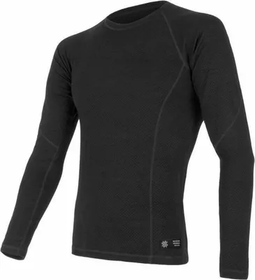 Produktbild von T-shirt Sensor Merino Double Face Herren lang. Ärmel schwarz größe 2XL 15100021-04
