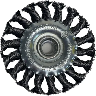 Produktbild von 1x Scheibenbürsten 125 mm Bürsten gezopft Drahtbürsten Zopfbürsten