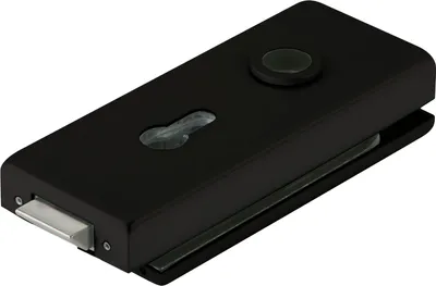 Produktbild von DORMA Glastür-Schloss Studio Classic PZ mit Wechsel, für Glas 8-10mm,  10.003, Alu schwarz