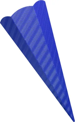 Produktbild von folia Schultüten-Zuschnitt 3D-Wellpappe 6-eckig blau 5 Stück