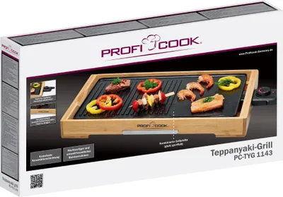 Immagine prodotto di Griglia teppanyaki ProfiCook PC-TYG 1143 con telaio in bambù ecologico
Telaio in bambù