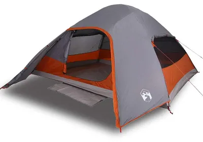 Produktbild von vidaXL Kuppel-Campingzelt 4 Personen Grau Wasserdicht