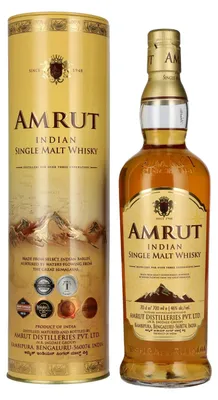 Produktbild von Amrut Single Malt Whisky indischer Malt Whiskey 46% 0,7L