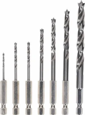 Immagine prodotto di Bosch Robust Line - Set di punte per trapano - per legno tenero, legno duro - Punte a coclea - 7 pezzi - 5 mm, 6 mm, 8 mm, 4 mm, 3 mm, 2 mm - Chiave a Esagono