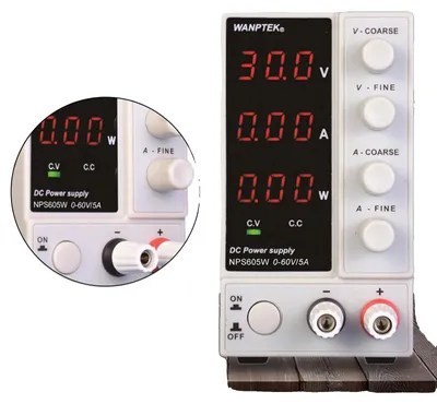 Produktbild von Laborstromversorgung, 0-60V Ausgangsspannung, 0-5A Ausgangsstrom, 300W Ausgangsleistung, Eingangsspannung 220V, Gewicht 1615g