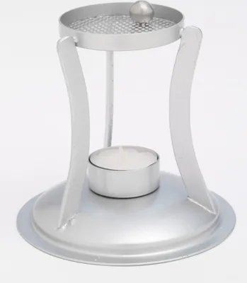 Produktbild von Räucherstövchen Eisen Silber Höhe 12 cm mit Teelicht