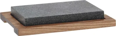Produktbild von Kela Country Servierstein mit Sockel, Granit/Akazienholz, 24×16×4 cm